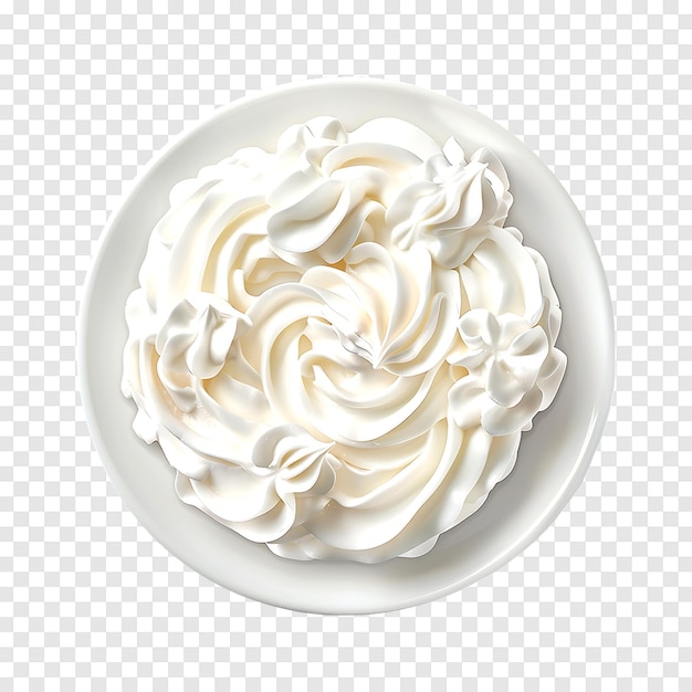 PSD whipped cream isolated on a transparent background