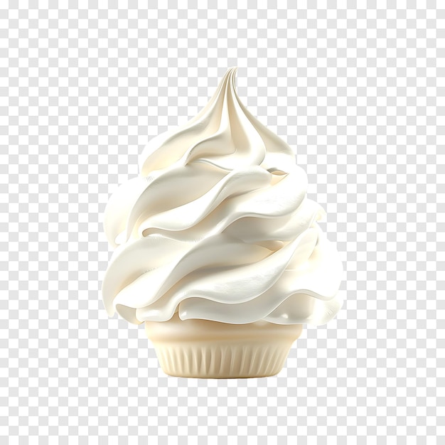 PSD whipped cream isolated on a transparent background