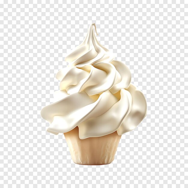 PSD whipped cream isolated on a transparent background