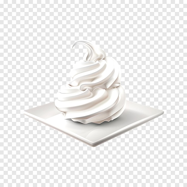 PSD whipped cream isolated on a transparent background