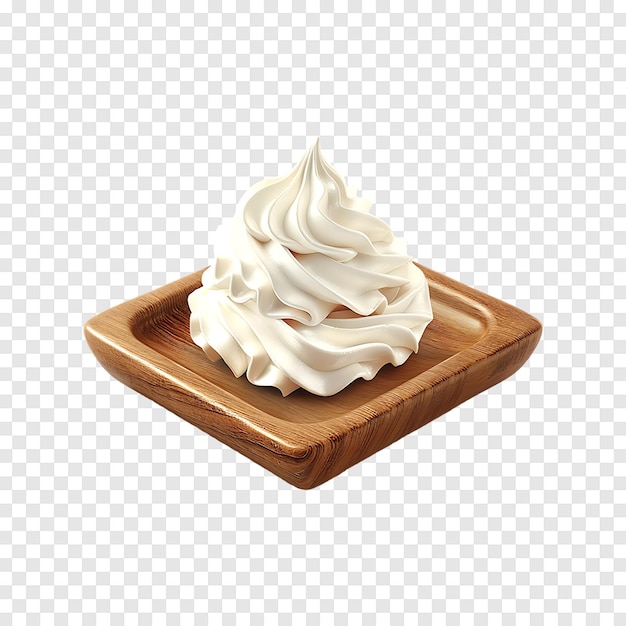 PSD whipped cream isolated on a transparent background