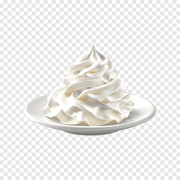 PSD whipped cream isolated on a transparent background