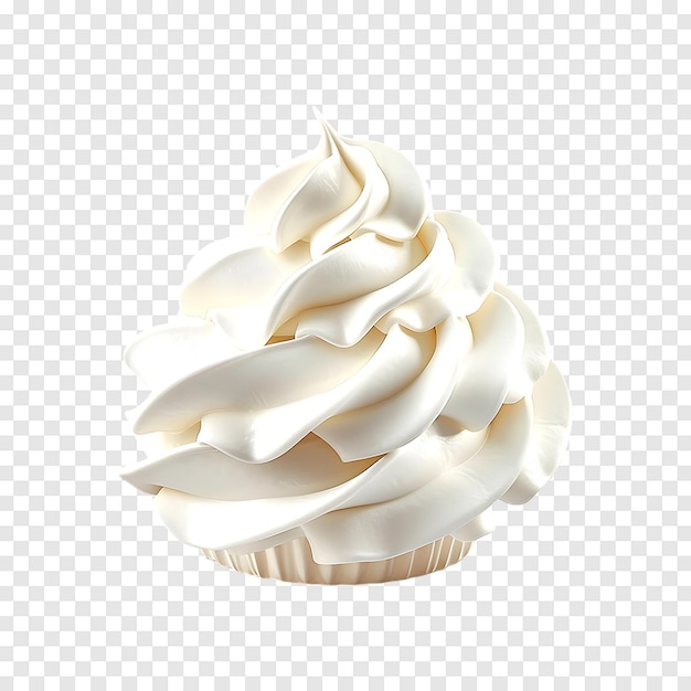 PSD whipped cream isolated on a transparent background