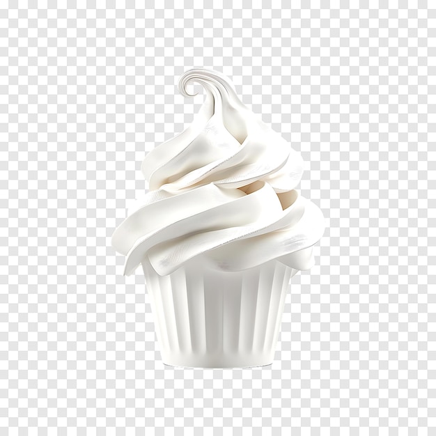 PSD whipped cream isolated on a transparent background