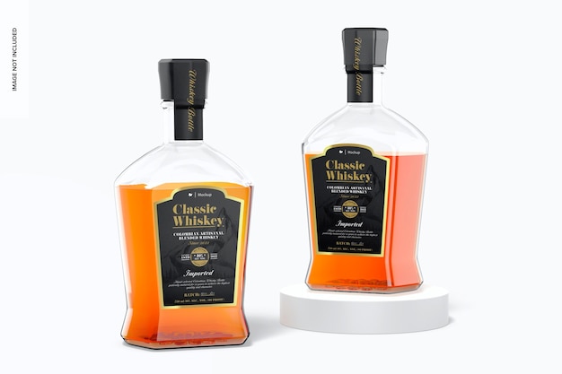 Whiskey Bottles Mockup