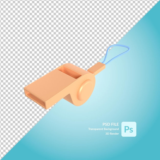 whistle 3d illustration rendering