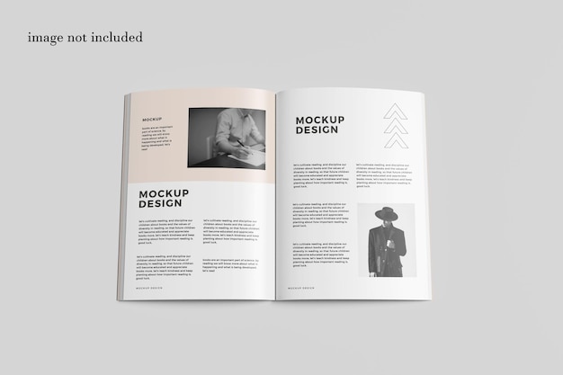 PSD white a4 book mockup