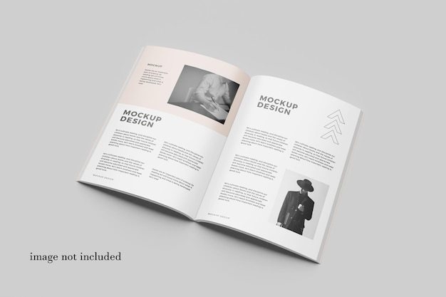 white A4 book mockup