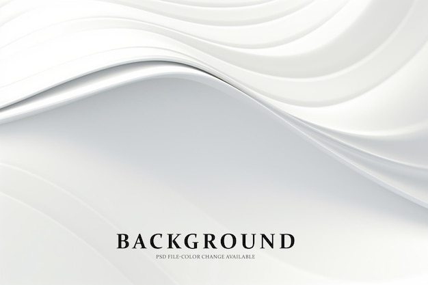 White abstract 3d waves background