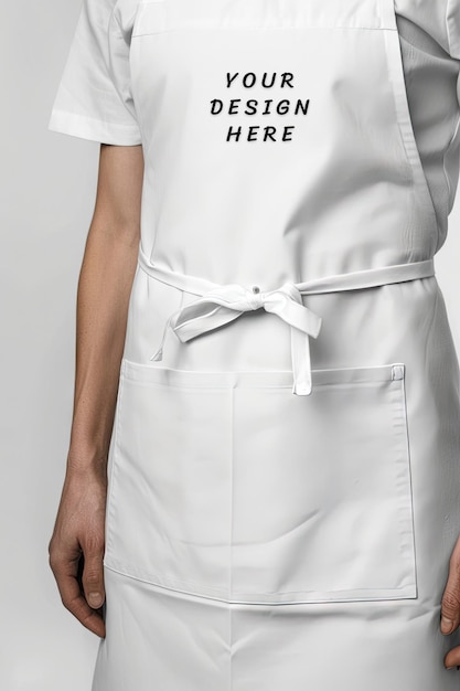 PSD white apron mockup