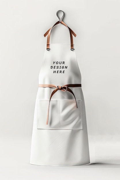 white apron mockup