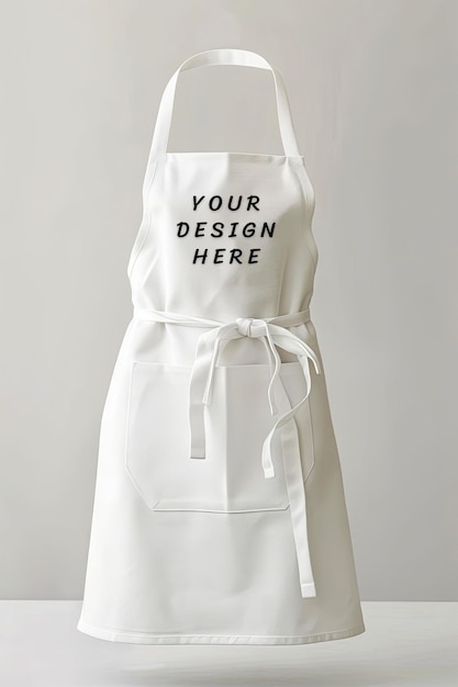 white apron mockup