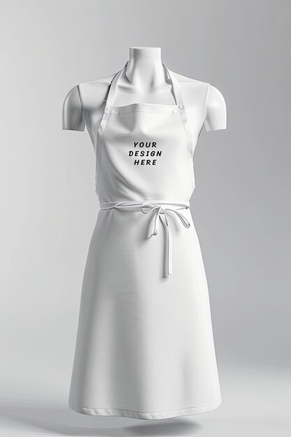 PSD white apron mockup