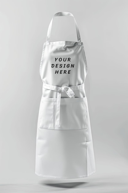 PSD white apron mockup