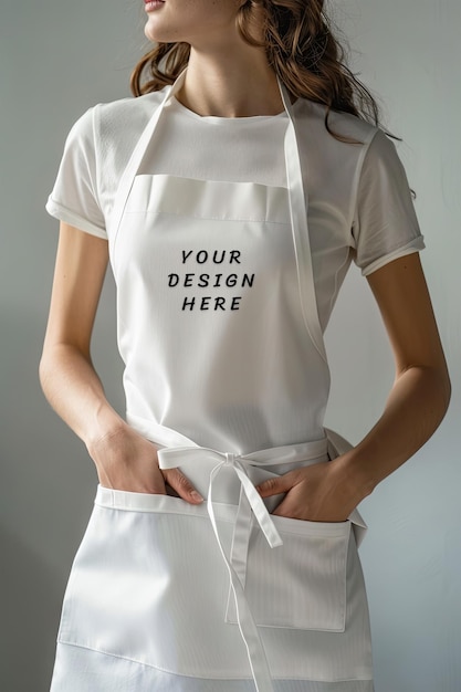 white apron mockup