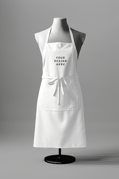 white apron mockup