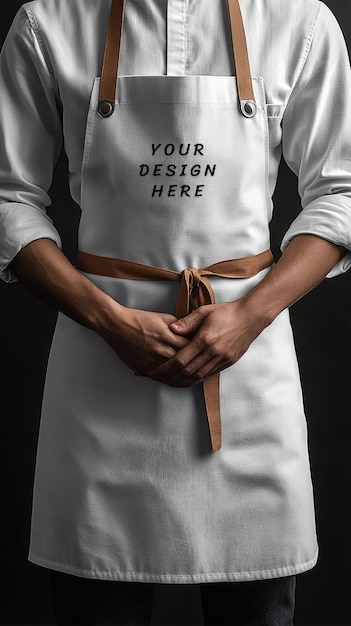 PSD white apron mockup