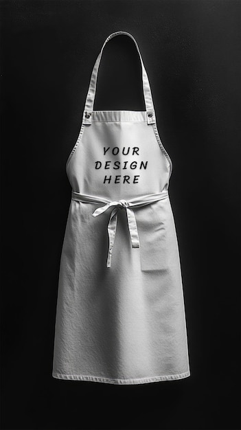 White apron mockup