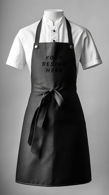 White apron mockup