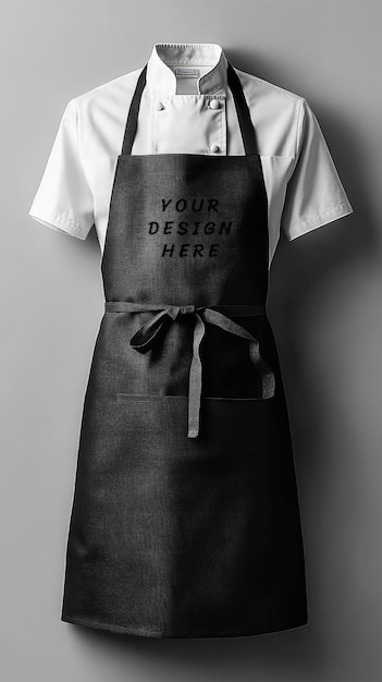 White apron mockup