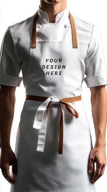 PSD white apron mockup