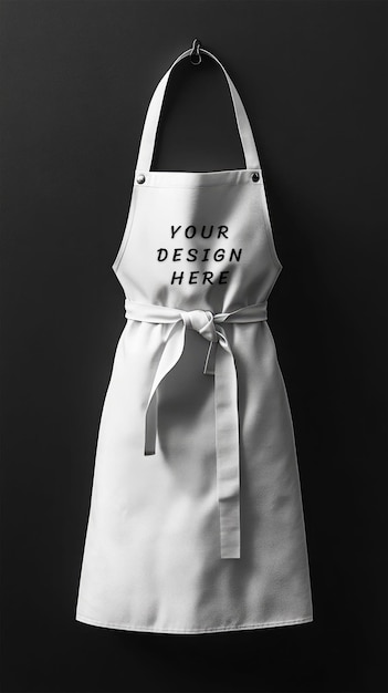 White apron mockup