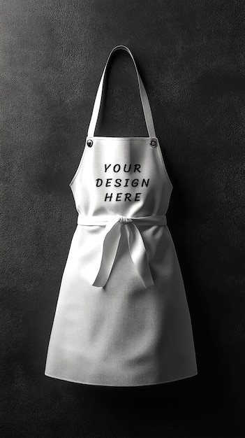 White apron mockup