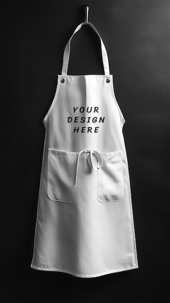 White apron mockup