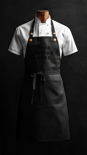 White apron mockup