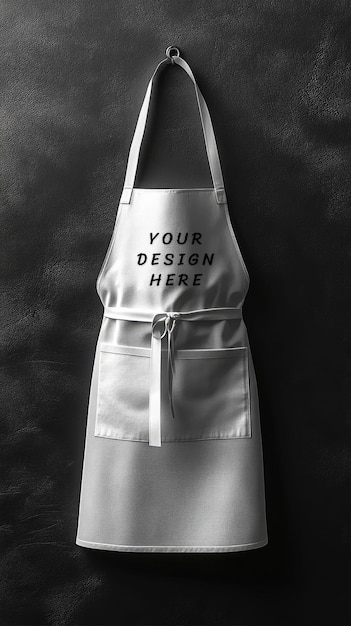 White apron mockup