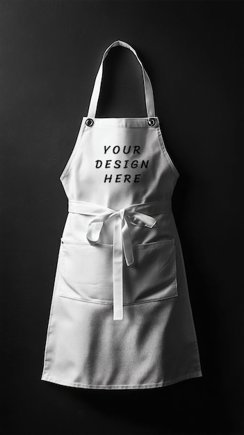 White apron mockup