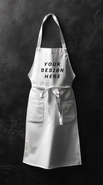 White apron mockup