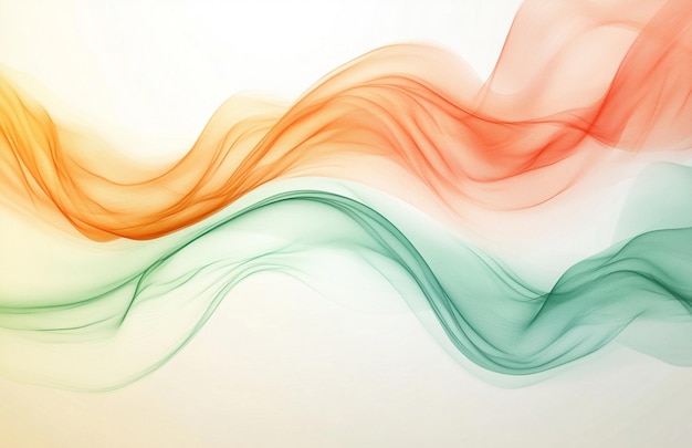 White background with colorful pastel lines light orange and green gradient