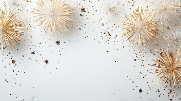 PSD white background with light gray fireworks pattern light gold decoration pattern