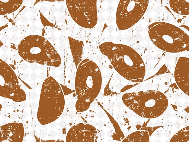 PSD a white background with a pattern of donuts and a brown background