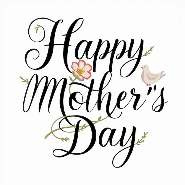 PSD a white background with a text that says happy mothers day