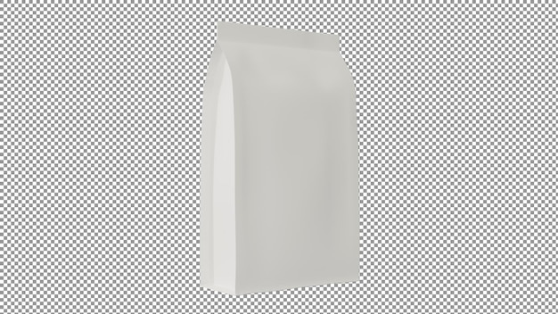 PSD a white bag of milk on a black background