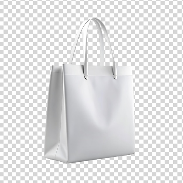 A white bag mockup Isolated on transparent background