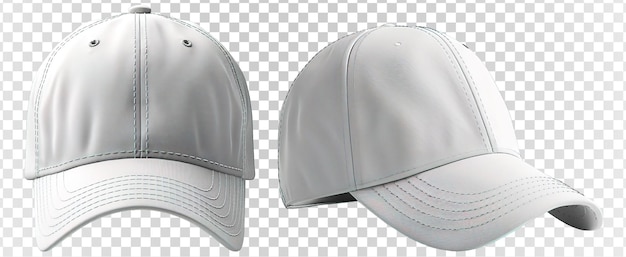 PSD white baseball cap isolated on transparent background cap cut out mock up generative ai