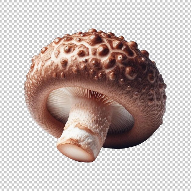 White beech mushrooms isolated on a transparent background Ai generative