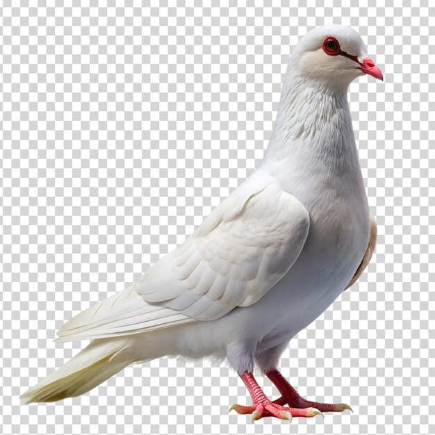 PSD a white bird standing on transparent background