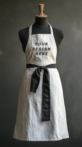 PSD a white and black dress with the words your design on it