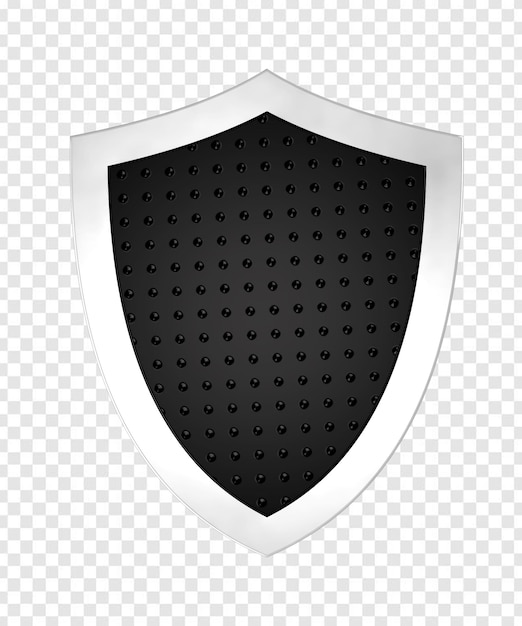 white and black shield