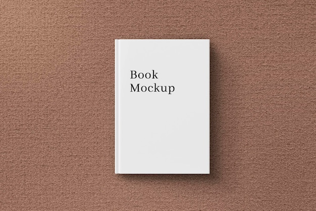 White Blank Book Cover Mockup Template Design PSD