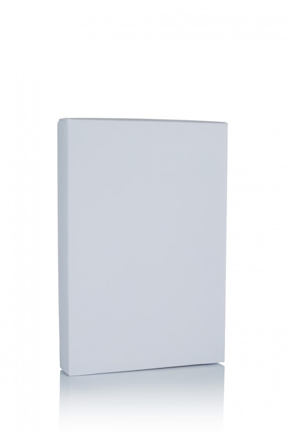 White blank  pasteboard box isolated