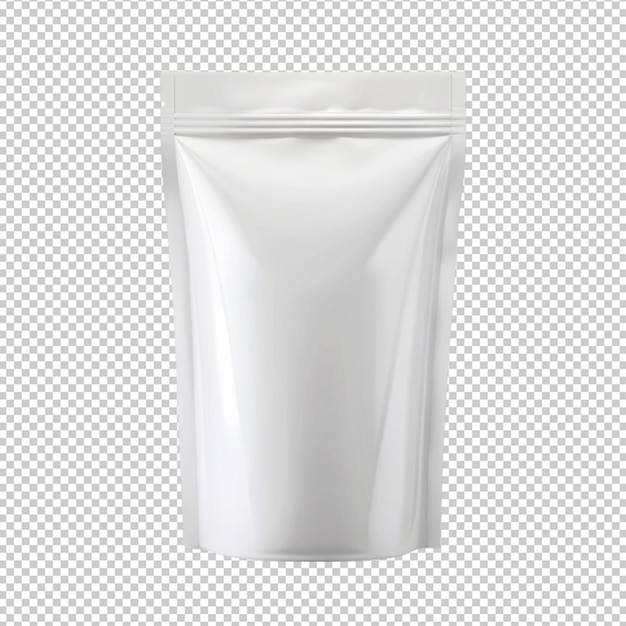 PSD white blank plastic packaging day pack isolated on transparent background