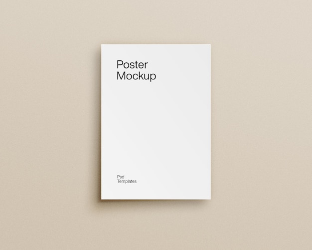 PSD white blank poster mockup template design psd