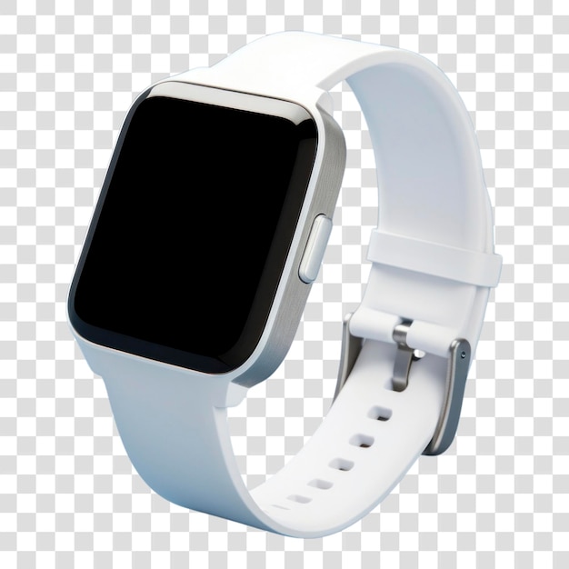 White blank smartwatch mockup mockup wristwatch electronics technology