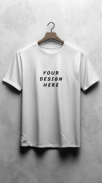 White blank t shirt mockup