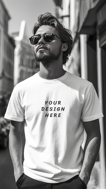 White blank t shirt mockup